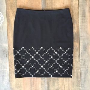 Black house white market black studded skirt